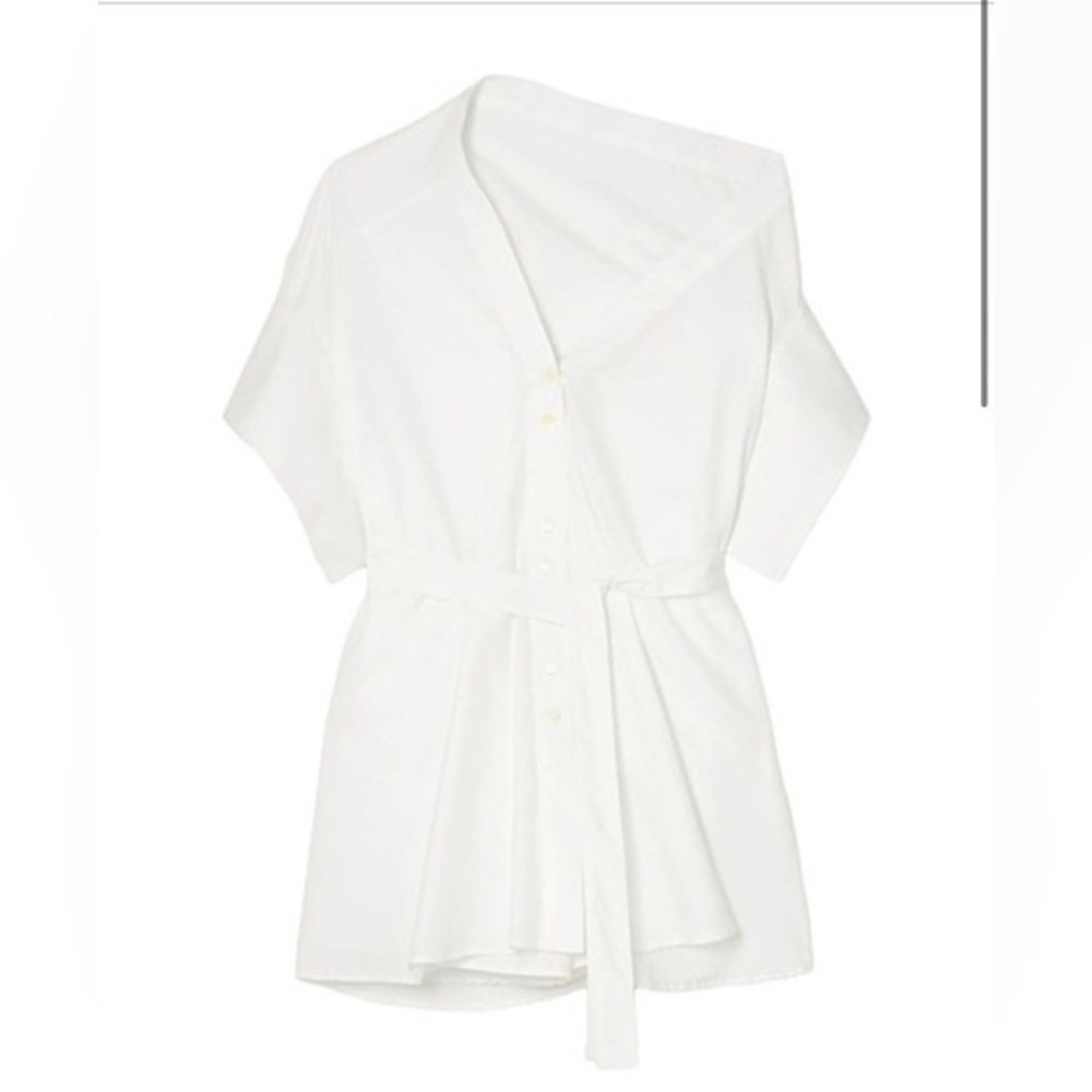 Palmer Harding White Poplin Dolman Top Size US 2/4 - small stain
